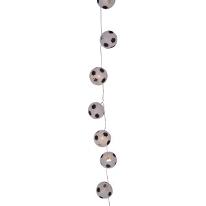 Näve Japanballon-Lichterkette mit 10 Papier-Fußbällen, warmweißes Licht, batteriebetrieben.