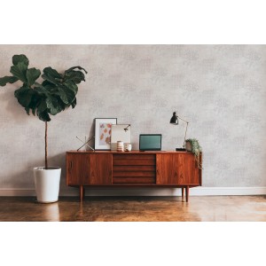 Wohnraum mit Metropolitan Stories II Vliestapete Fliese vintage creme an der Wand.