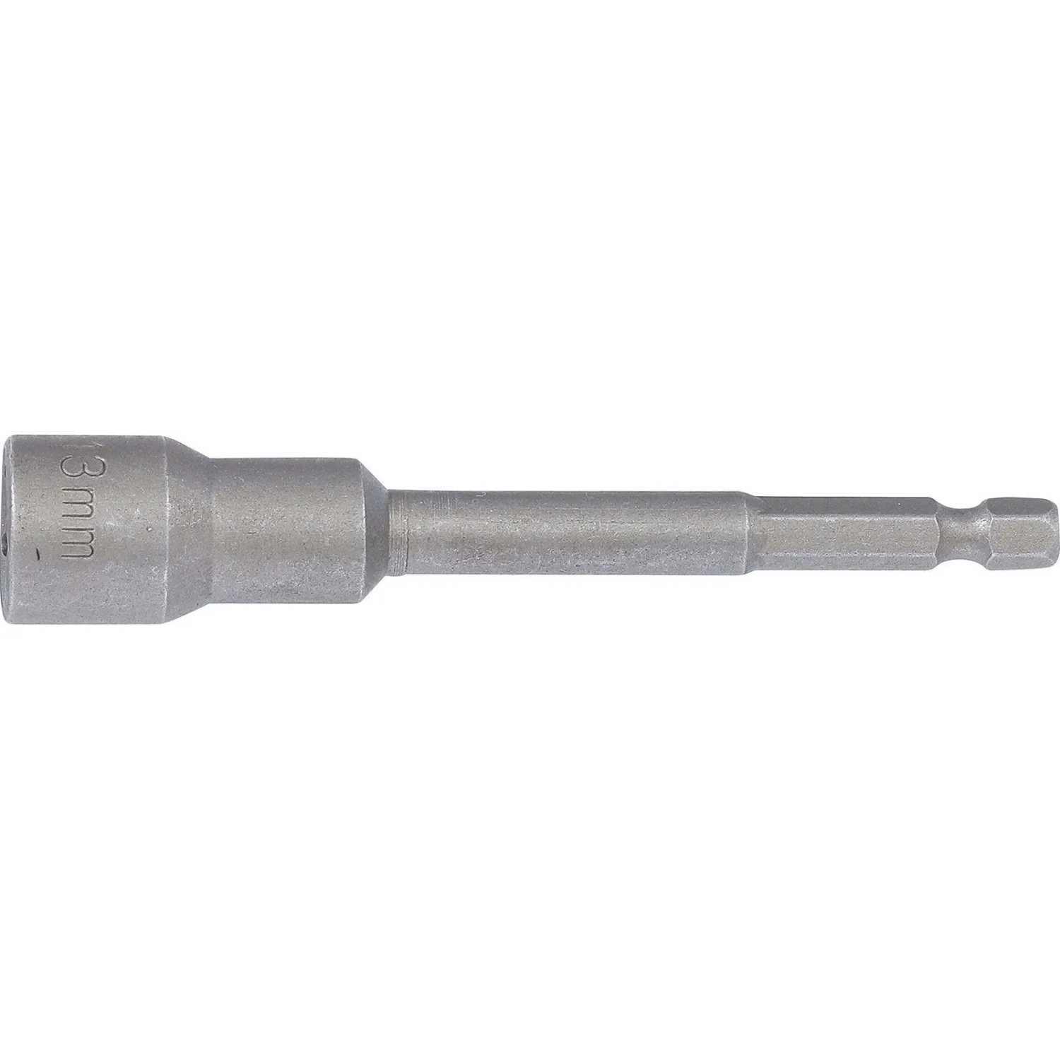 BGS Steckschlüssel Einsatz Sechskant Extra Lang Für Bohrmaschinen Antrieb Außensechskant 6 3 Mm  1 4 Zoll  SW 13 Mm 2769