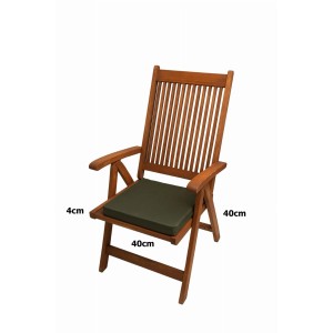 Grünes Setgarden Sitzkissen 40x40 für Gartenstuhl, 6er Set für mehr Komfort.