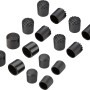 Schwarze Fußkappen (16 Stk.) für Cultuna Gartenmöbel-Set, aus Kunststoff.