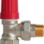 Danfoss Thermostat-Set Ventil RAS-C 1/2 Eck mit rotem Thermostatkopf.