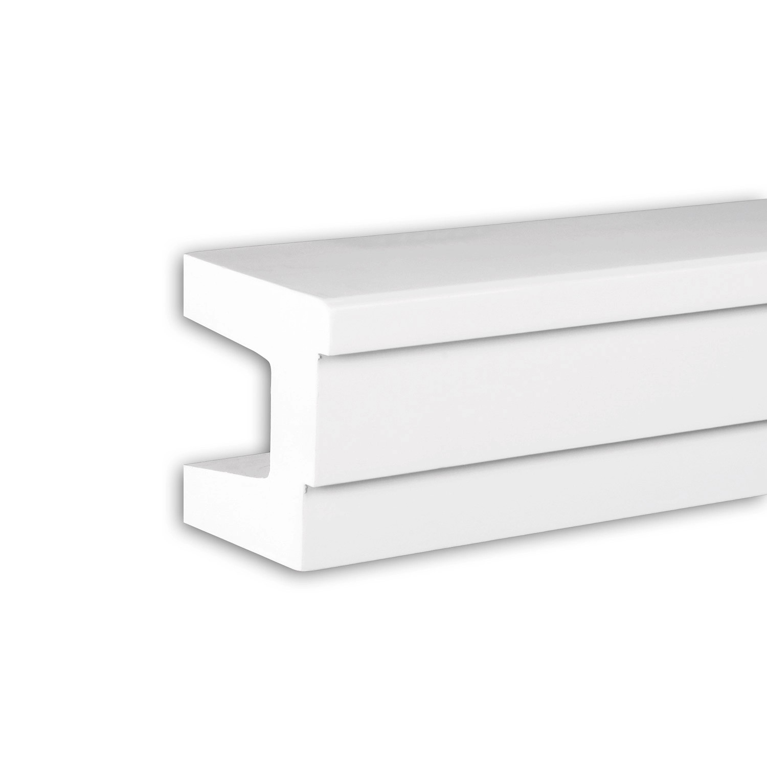 PROFHOME 434101 Architrav Fassadenprofil Stuckleiste Außenstuck 2 m 200 cm x 10,9 cm x 11,2 cm Weiß
