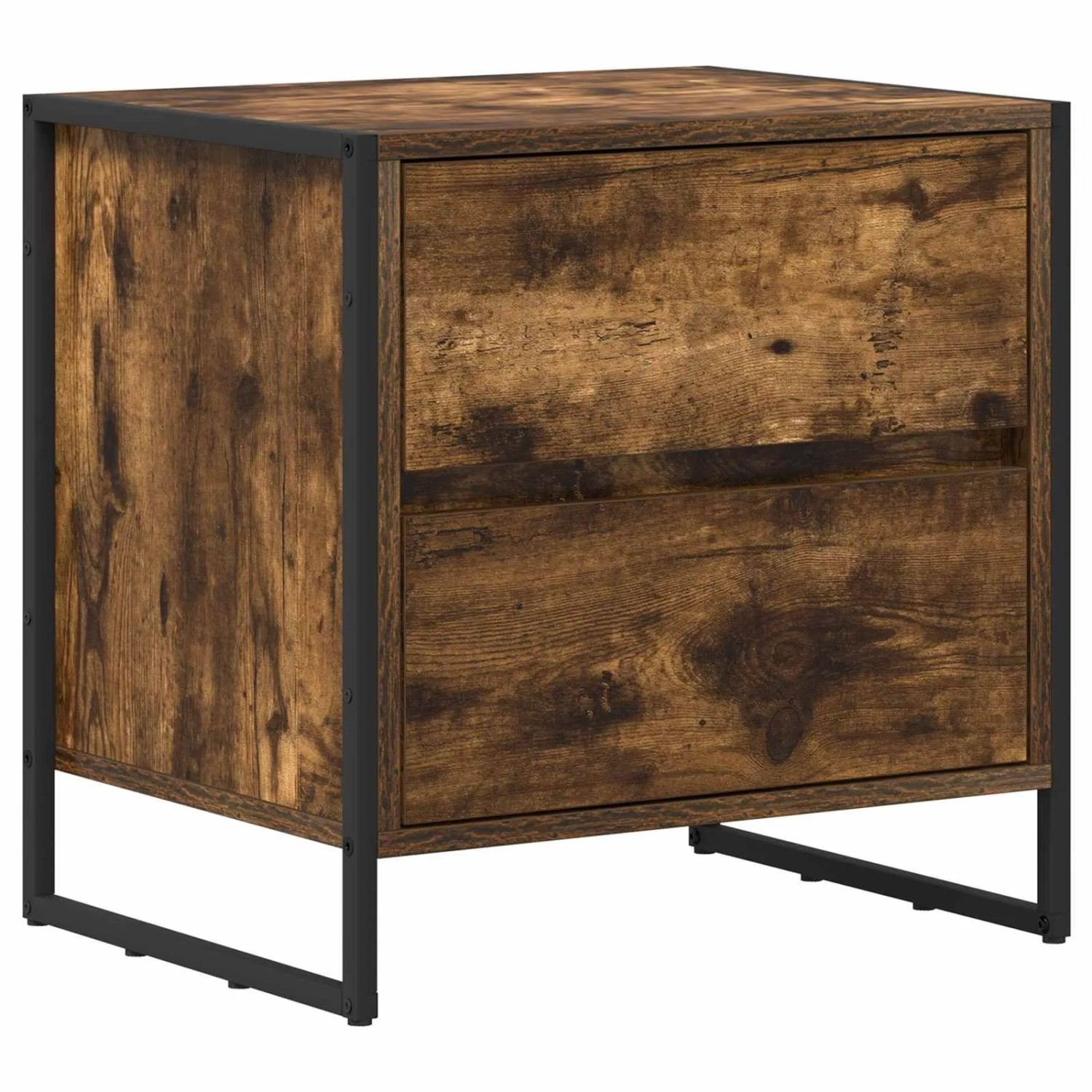 vidaXL Nachttisch Raucharbe 50 x 39,5 x 50 cm Holzwerkstoff 886682 günstig online kaufen