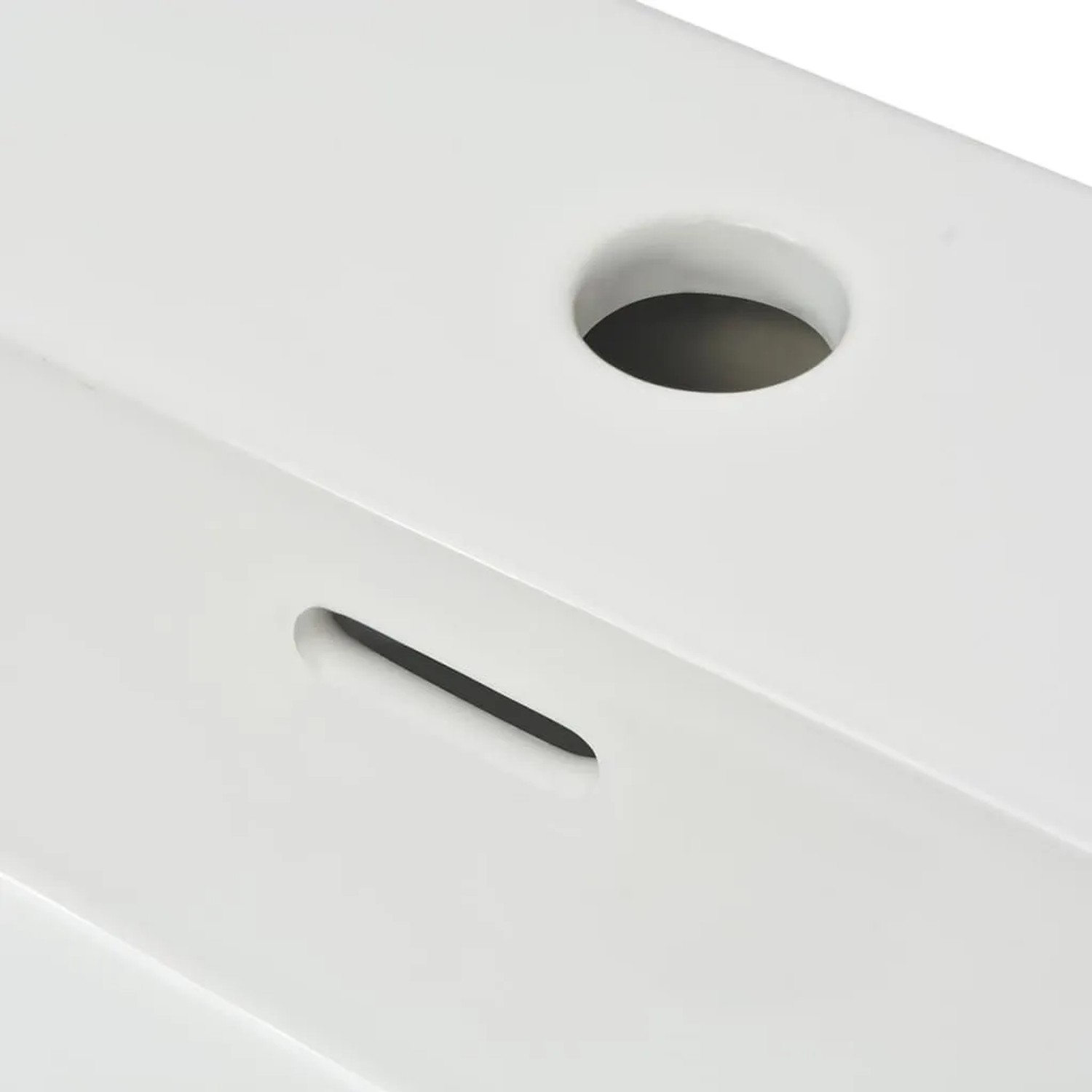 vidaXL Waschbecken mit Hahnloch Keramik Weiß 76x42,5x14,5 cm 142348_5