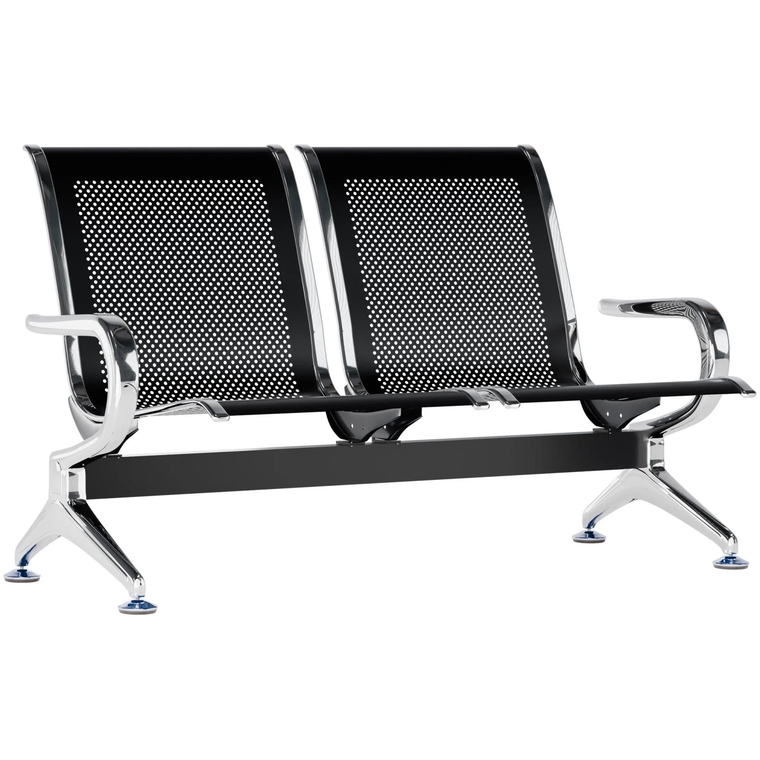CLP Wartebank Airport schwarz/2-Sitzer