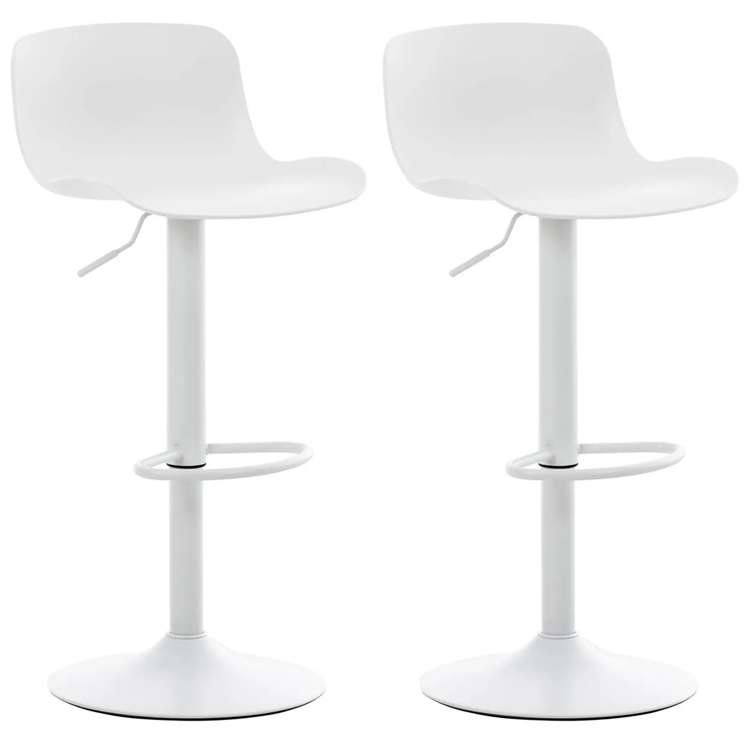 DELUKE Barhocker 2er Set Höhenverstellbar Weiß KUSI Kunststoff 81-102x44x45cm Barhocker Mit Lehne Tresenhocker Barstuhl ...