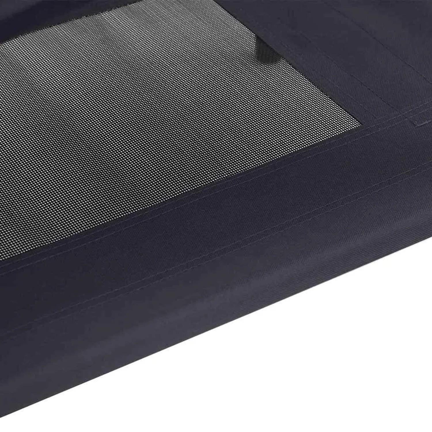 Schwarzes vidaXL Hundebett (76x62x70,5 cm) aus Stahl, atmungsaktives Design.