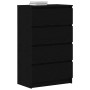 Schwarzes vidaXL Sideboard in Eichen-Optik mit 4 Schubladen, 60x35x98,5 cm.
