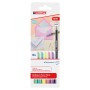 edding 1200 Fasermaler Set mit 6 Stiften in Pastellfarben, feine Spitze.