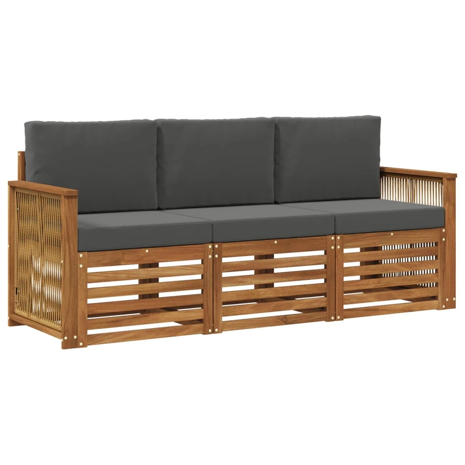 vidaXL Sofagarnituren mit Kissen 3 Stk Massivholz Akazie 3383968