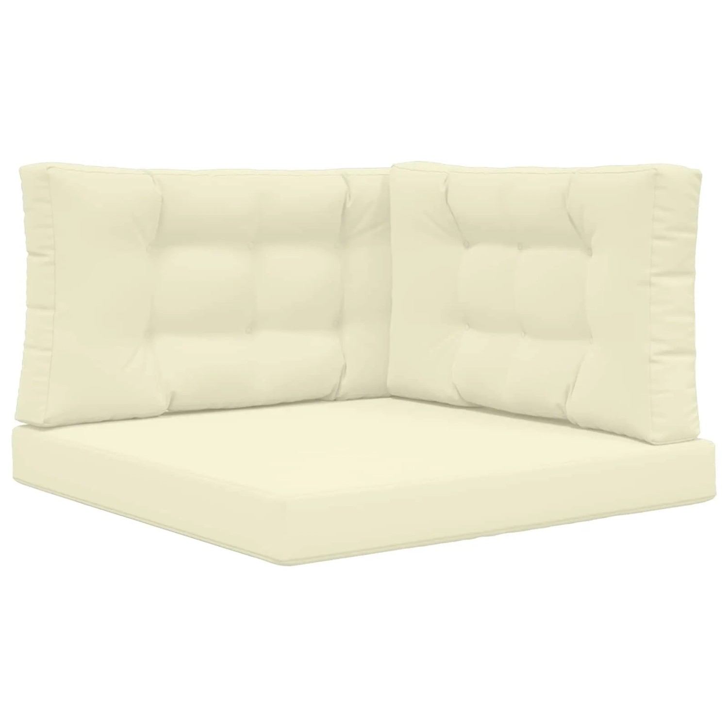 vidaXL Sofakissen für Draußen 3-Tlg Creme Polyester 900882