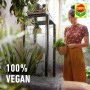Frau gießt Pflanze mit Compo öko balance® Universaldünger 1l.