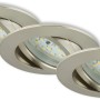 3er Set: Dimmbare Briloner LED-Einbaustrahler in Nickel-Matt, Ø 8,2 cm.