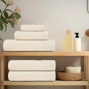 vidaXL Handtücher 4 Stk Creme 50x100 cm 360 g/m² 100% Baumwolle 136999