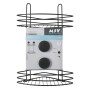 MSV Eck-Duschregal Mega Ventouses, mattschwarz, aus Stahl. Badregal zur einfachen Montage ohne Bohren.