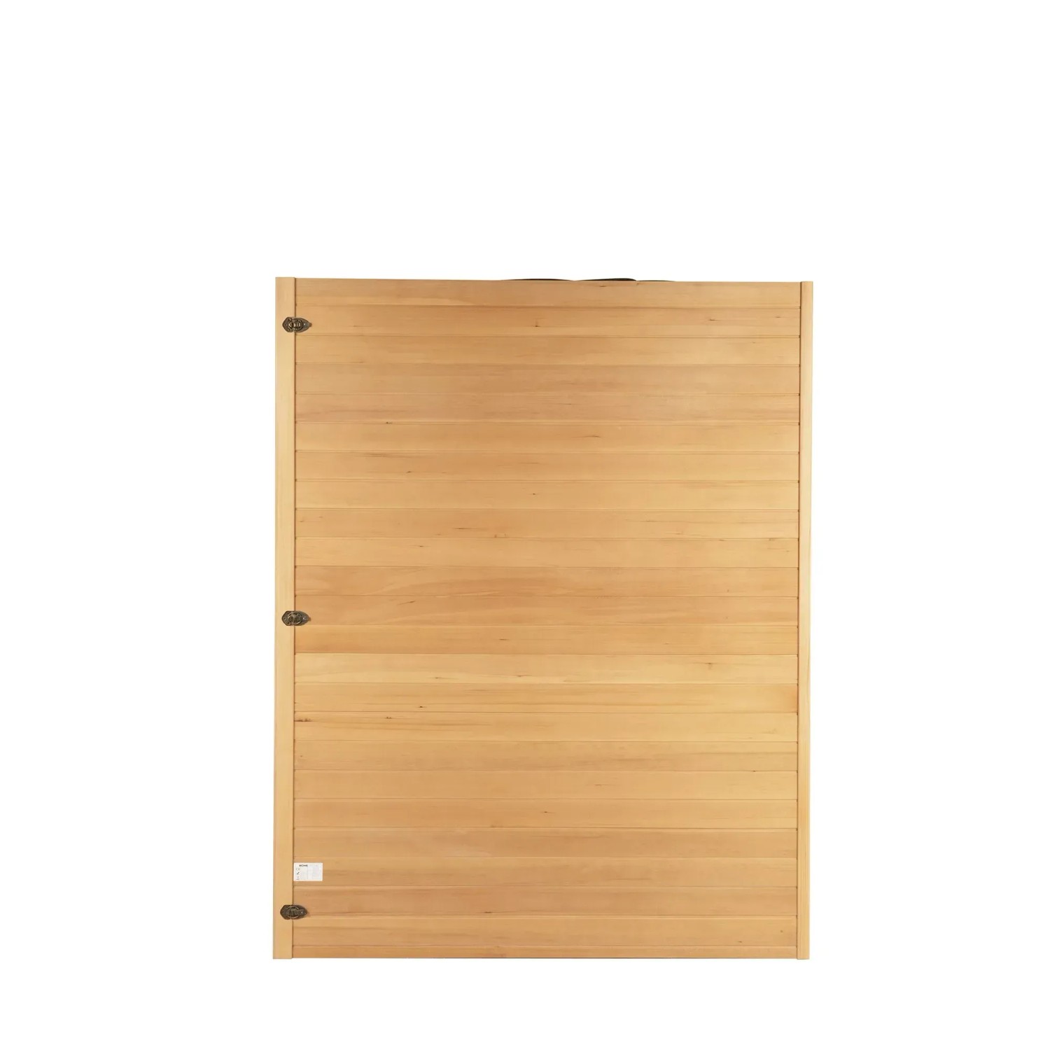 Redsun Deluxe Infrarotkabine aus Tannenholz, naturbelassen, XXL-Größe, Detailansicht der Holzstruktur.