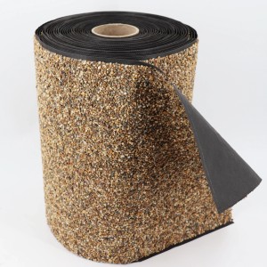 Aquagart Steinfolie (sandfarben) auf Rolle für Teichrand und Bachlauf.
