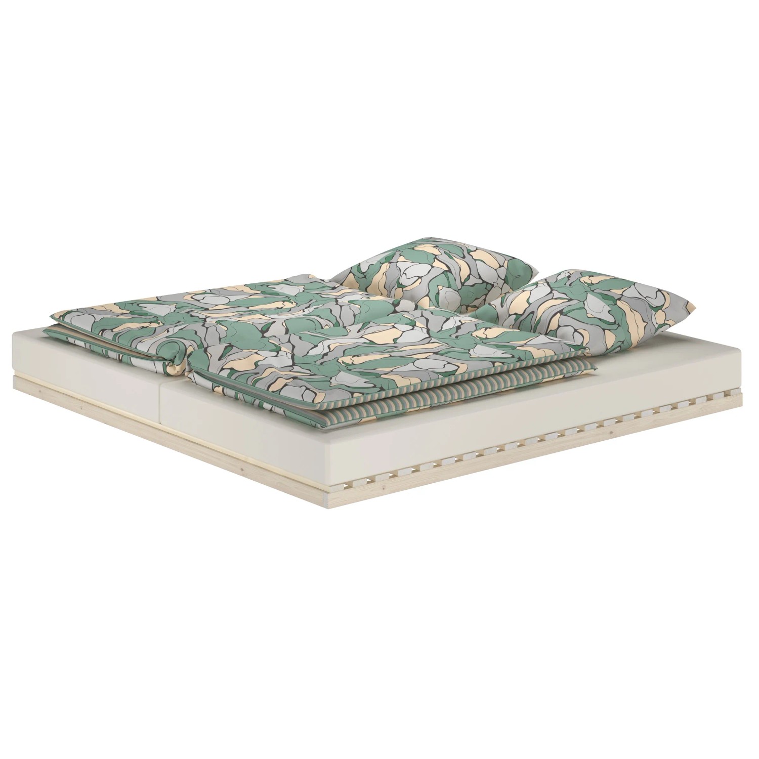 Erst-Holz Niederflurbett Metallfrei 200 x 200 Futon Metallfreier Lattenrost Modell 97 ohne Zubehör