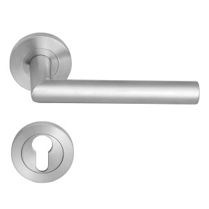 MeinTürgriff Drückergarnitur Tortola Edelstahl Matt Türdrücker Edelstahl Türgriff PZ