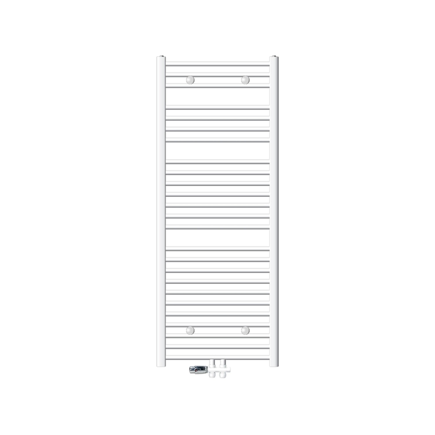 ECD Germany Badheizkörper 60x150 cm Weiß Gebogen mit Anschlussgarnitur Durc günstig online kaufen