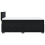 Schwarzes Boxspringbett 100x200 cm mit Matratze und Kopfteil.