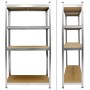 ECD Germany Werkstattregal, 160x80x40cm, Metallregal mit 4 MDF-Platten, bis 320kg belastbar.