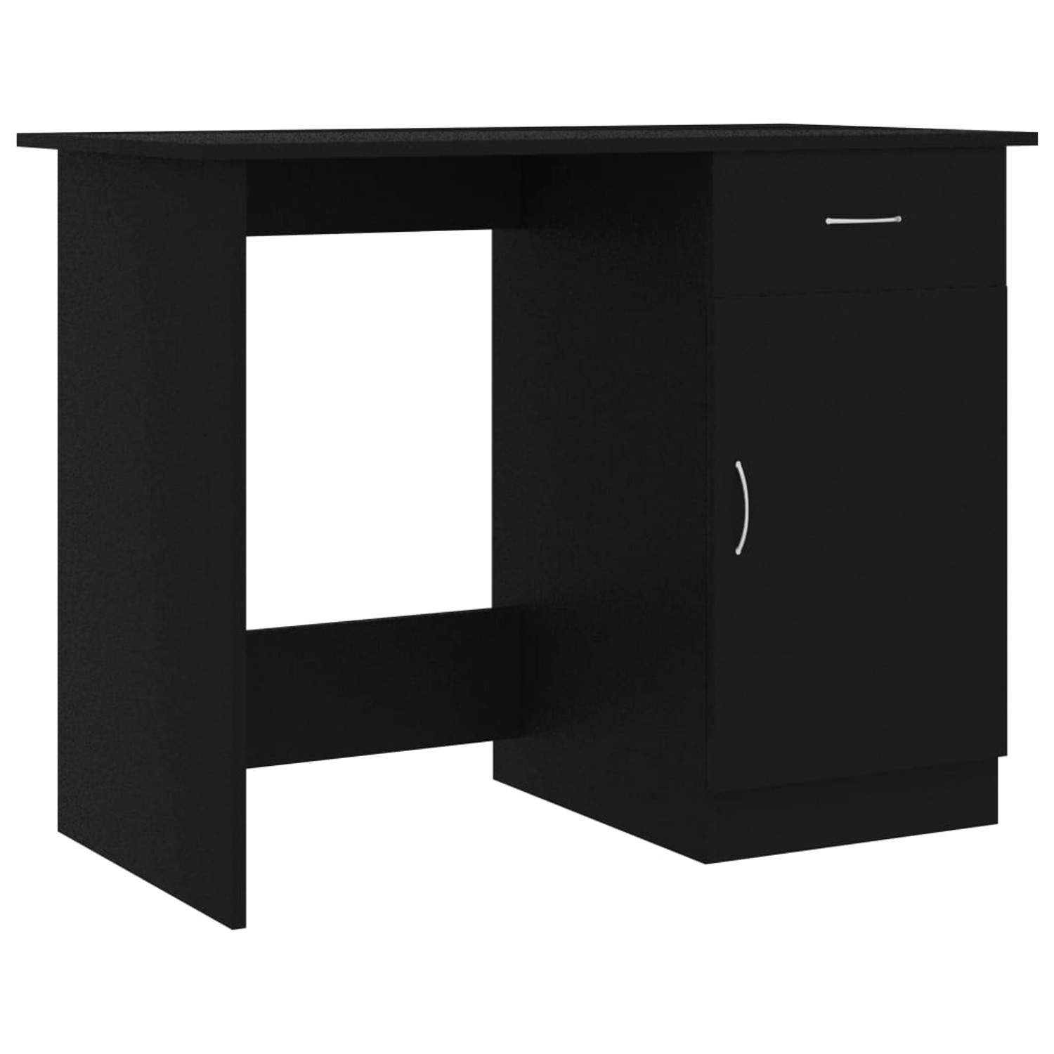 vidaXL Schreibtisch Schwarz 100x50x76 cm Holzwerkstoff 801081