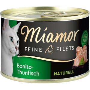Miamor Katzen-Nassfutter mit Bonito-Thunfisch, feine Filets in Dose.