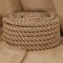 vidaXL Juteseil, 5 m lang, 50 mm stark, aufgerollt. Robustes Naturseil für Garten und Dekoration.
