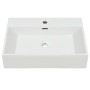 vidaXL Waschbecken mit Hahnloch Keramik Weiß 60,5x42,5x14,5 cm 142347_3