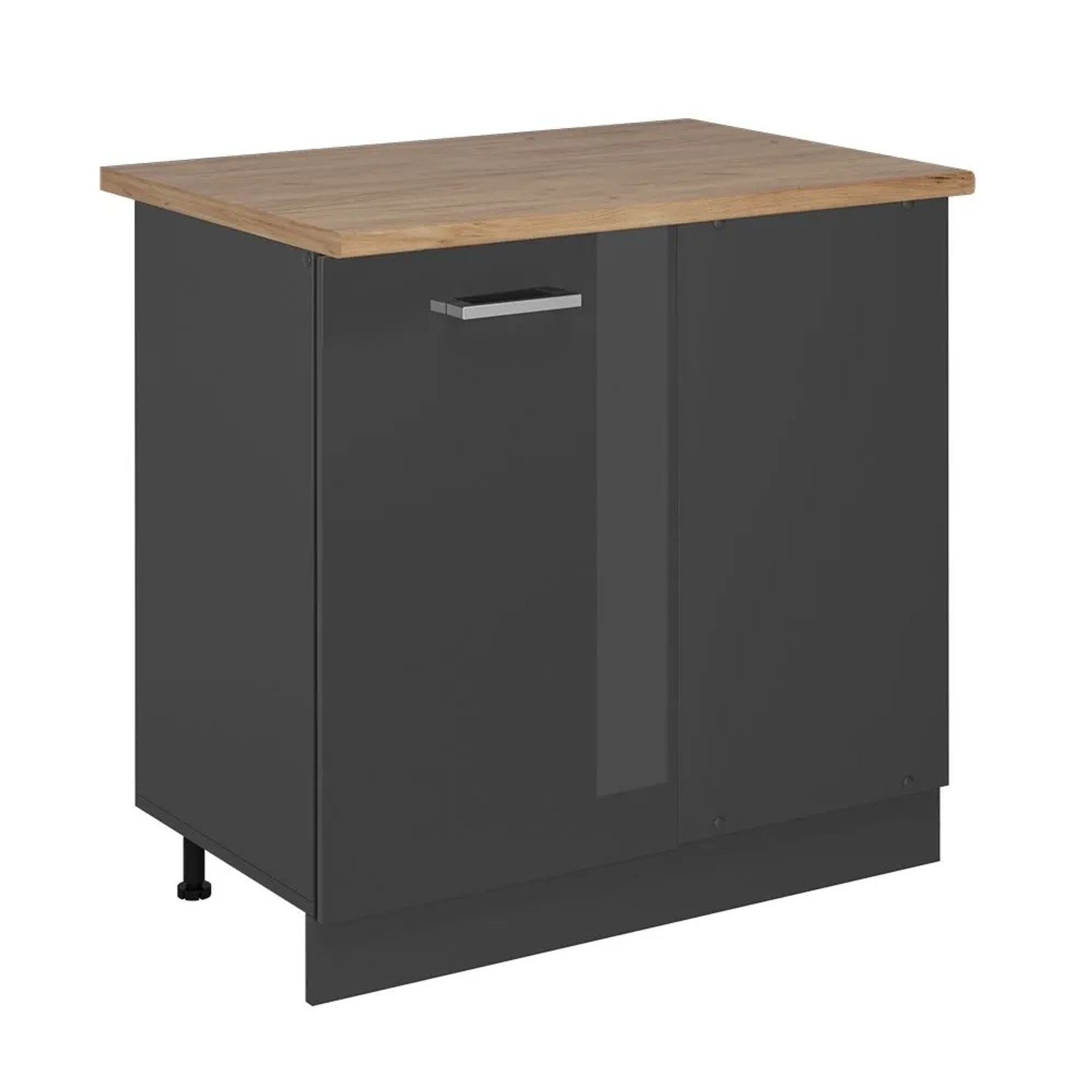 Vicco Eckunterschrank R-Line Anthrazit Hochglanz 86 x 82 AP Eiche Art Nr 53752