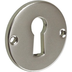 Hettich Schlüsselschild, matt vernickelt, rund, für Möbelschlösser.