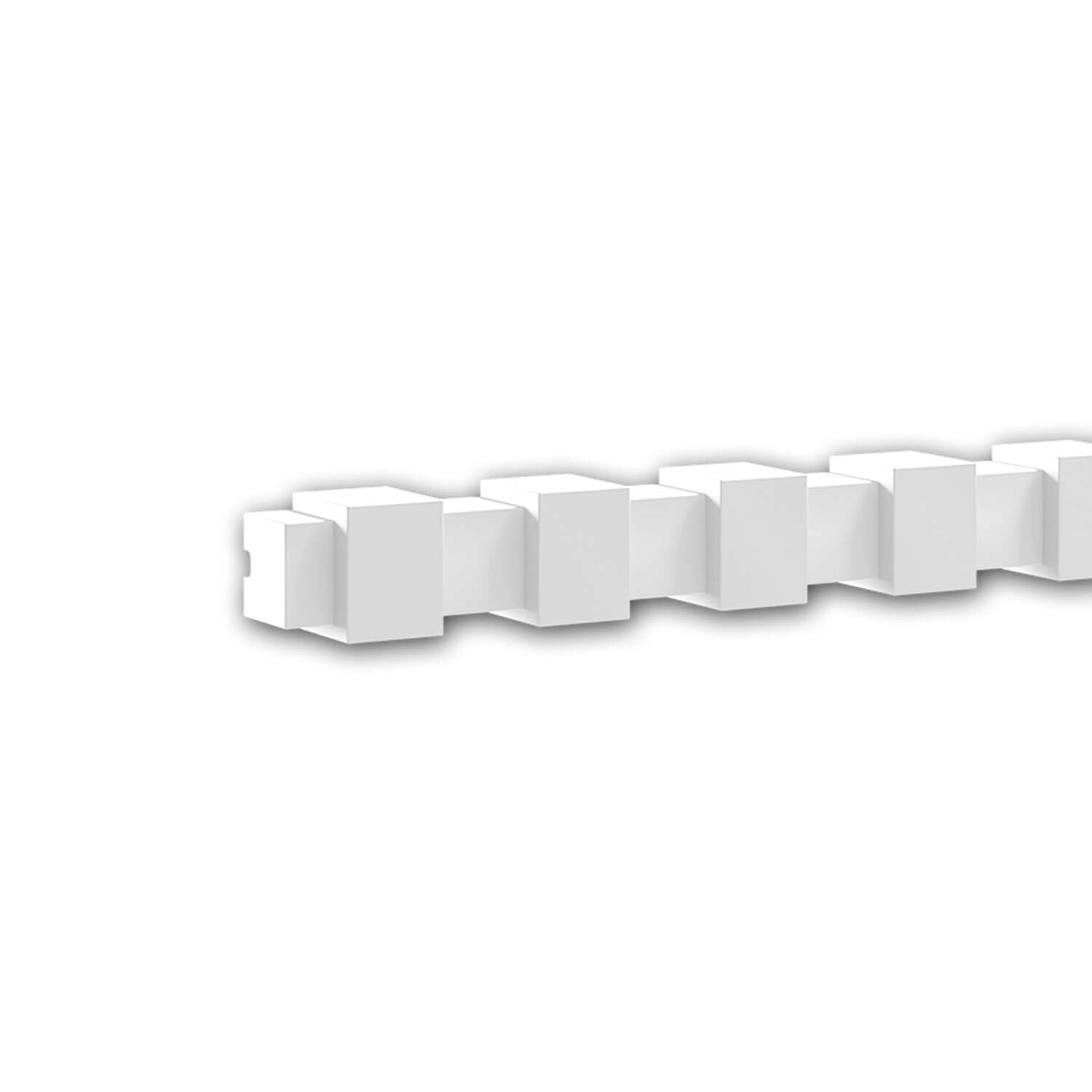 PROFHOME 151803 Wandleiste Friesleiste Zierleiste Stuckleiste 2 m 200 cm x 2,5 cm x 2,6 cm Weiß