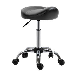 HOMCOM Höhenverstellbarer Arbeitshocker mit Räder 48 x 48 x 54-69 cm