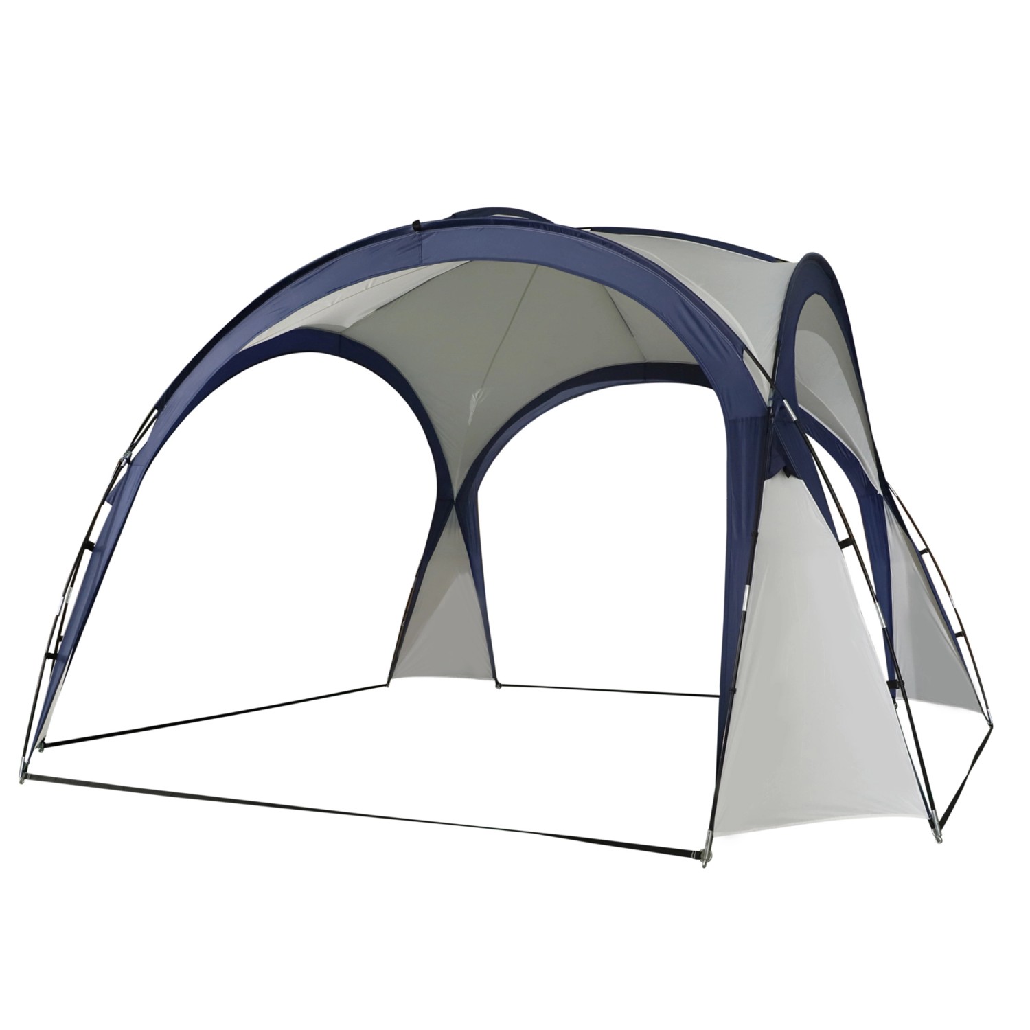 Outsunny Campingzelt Polyesterstoff Cremeweiß 350L x 350B x 222H cm günstig online kaufen