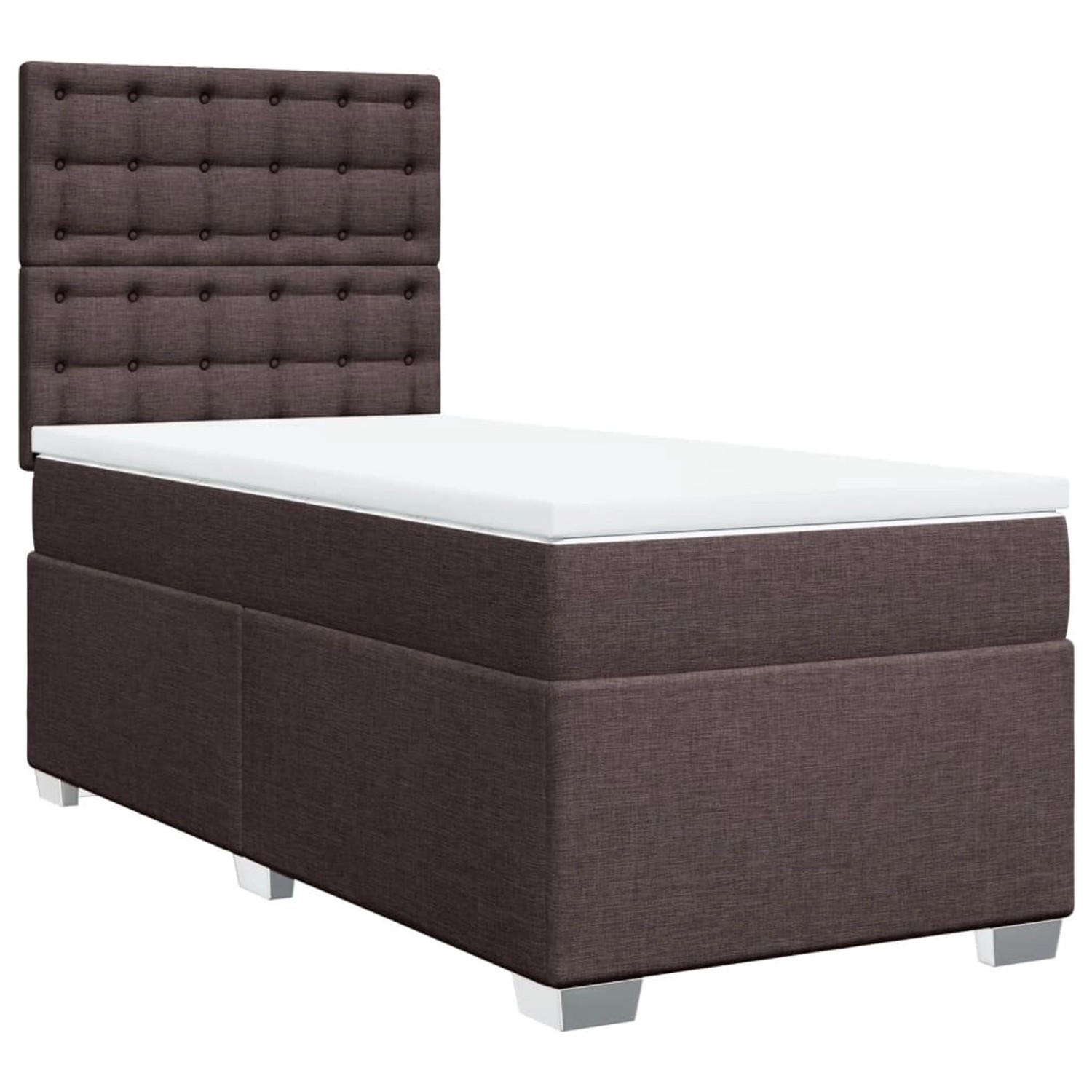 vidaXL Boxspringbett mit Matratze Dunkelbraun 90x190 cm Stoff2101668 günstig online kaufen