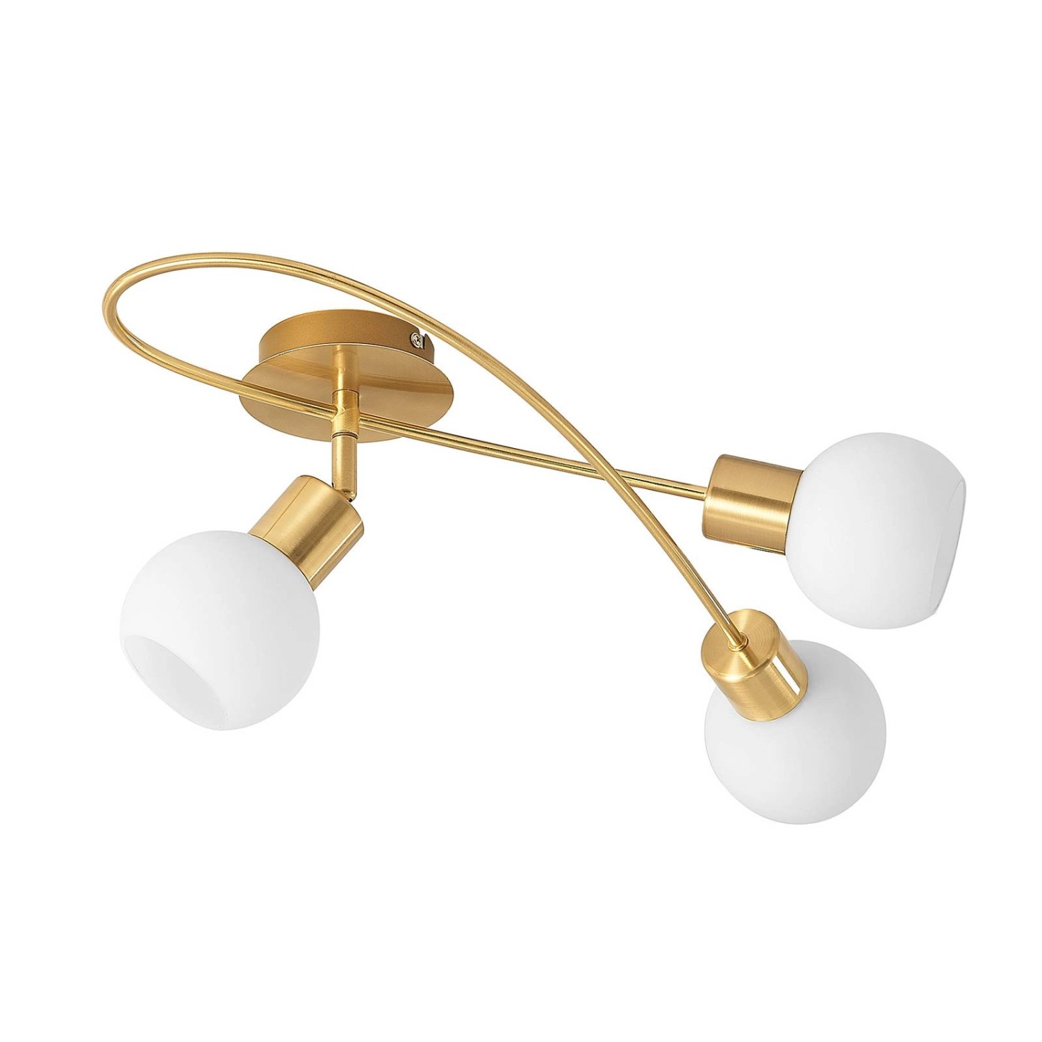 Lindby Deckenlampe Elaina 9627491 Modern in Gold Messing aus Metall 3-flamm günstig online kaufen