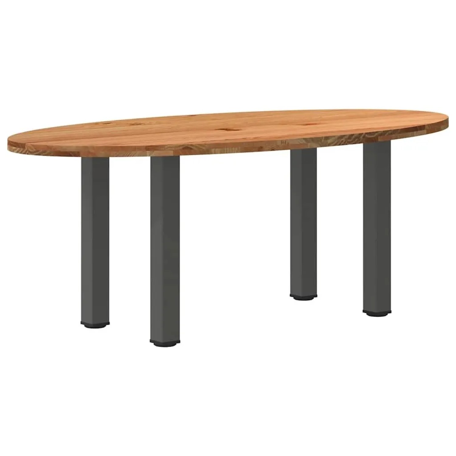 vidaXL Esstisch Hellbraun 200x100x74 cm Massivholz Eiche Oval 3305312 günstig online kaufen