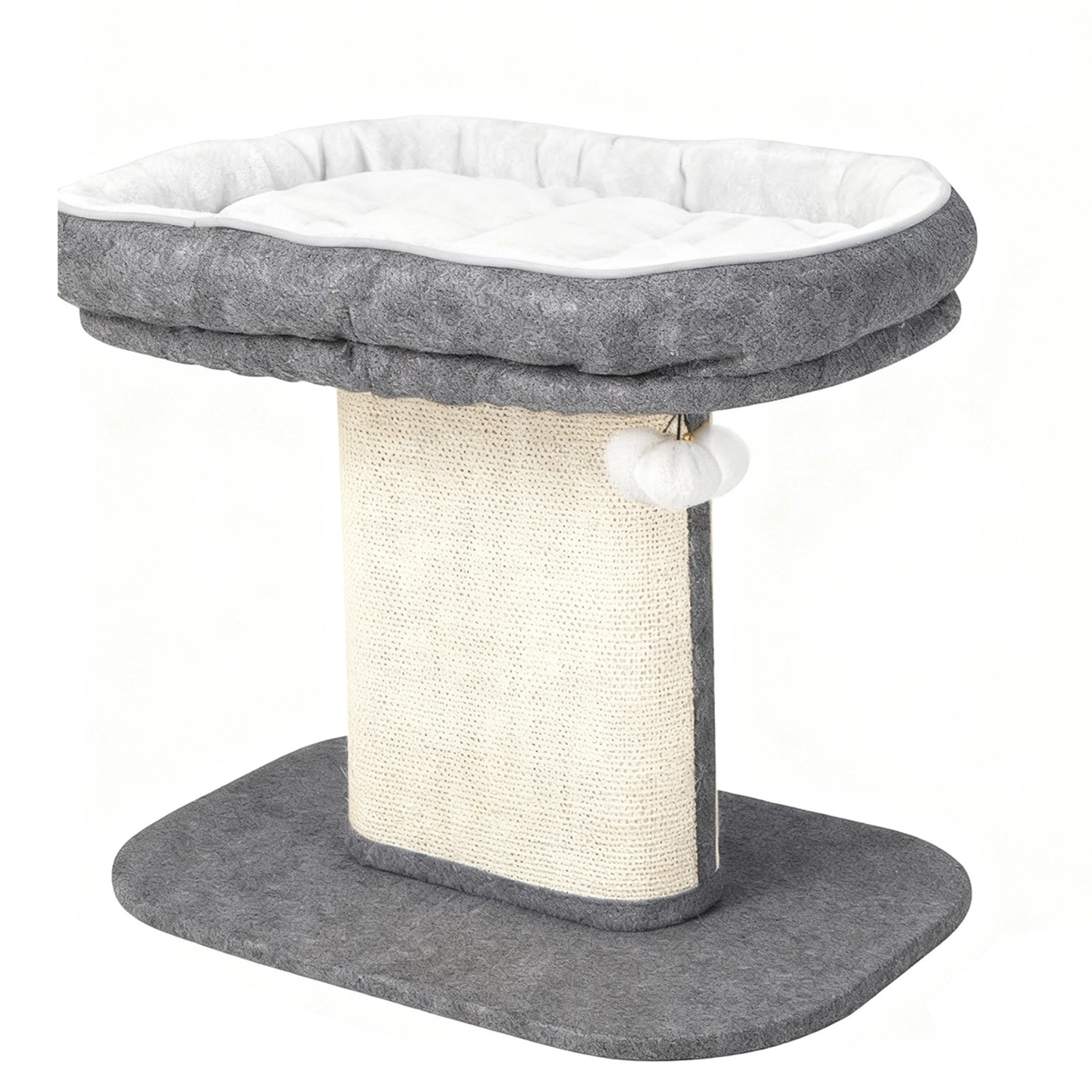 Costway Kratzbaum Klein Hoch Katzen Katzenmöbel Kletterbaum 50cm Grau