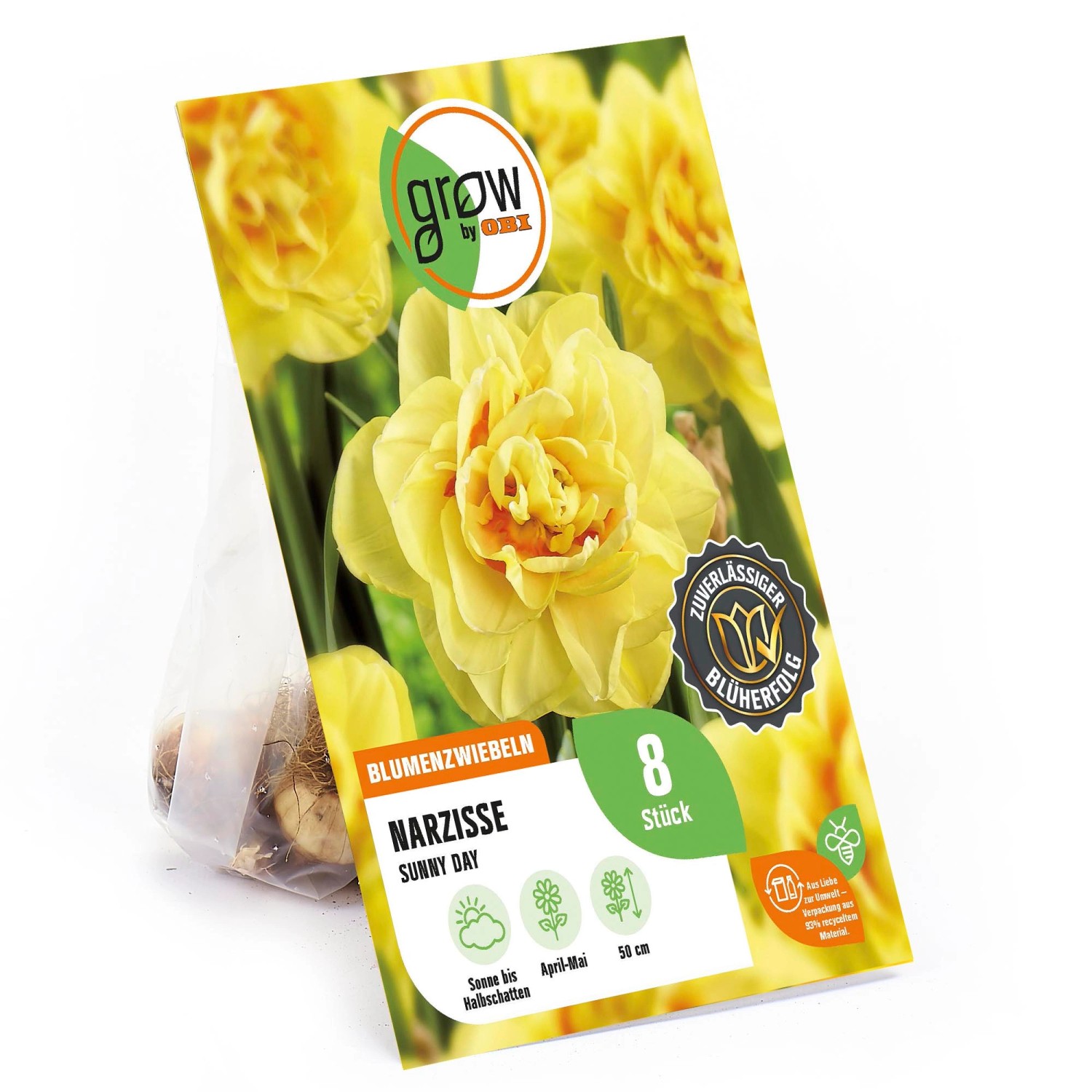 GROW by OBI Narzisse Sunny Day Gelb 8 Stück Narcissus double Sunny Day günstig online kaufen