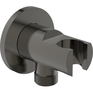 Ideal Standard Brausehalter Idealrain Atelier, rund, Magnetic Grey, für Handbrause.