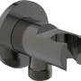 Ideal Standard Brausehalter Idealrain Atelier, rund, Magnetic Grey, für Handbrause.