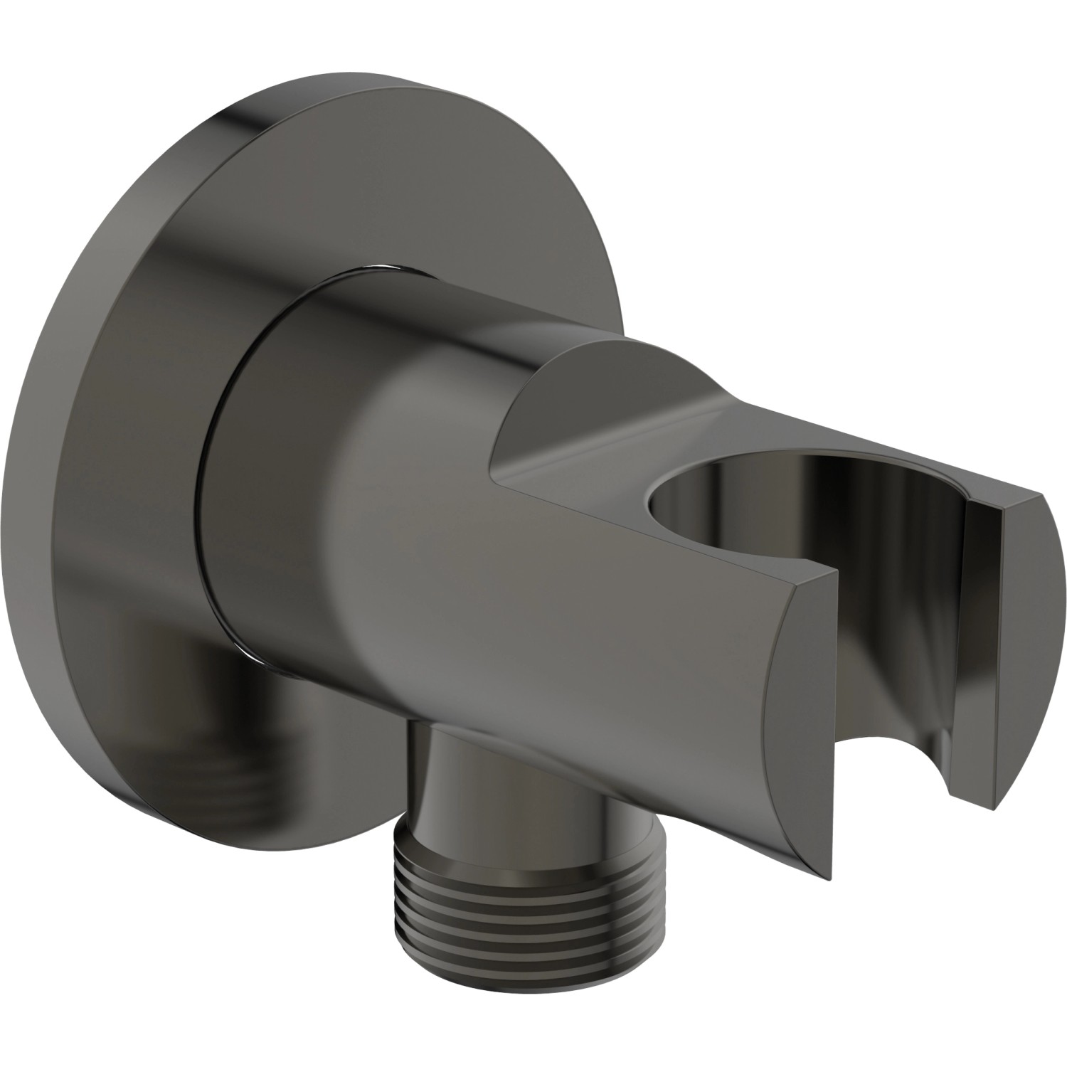 Ideal Standard Brausehalter Idealrain Atelier rund mit Anschluss Magnetic Grey