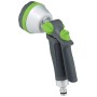 Geka Multibrause Plus 5S Grau: Gartenbrause mit 5 Strahlarten, grauem Griff und grünem Akzent.