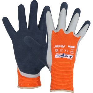 LUX Arbeitshandschuhe Super Grip Gr. 9, blau/orange, für sicheren Halt bei Heimwerkerarbeiten.