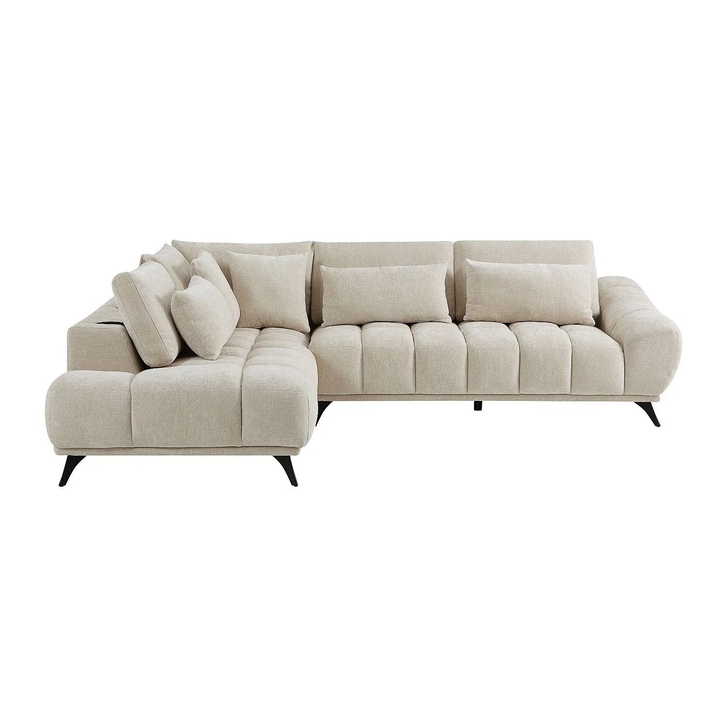 Vente-unique Sofa Ohne Schlafmöglichkeit Maviro Beige 285 cm