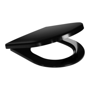 Schwarzer Schöner Wohnen WC-Sitz Antus Wrap mit Absenkautomatik und D-Form.