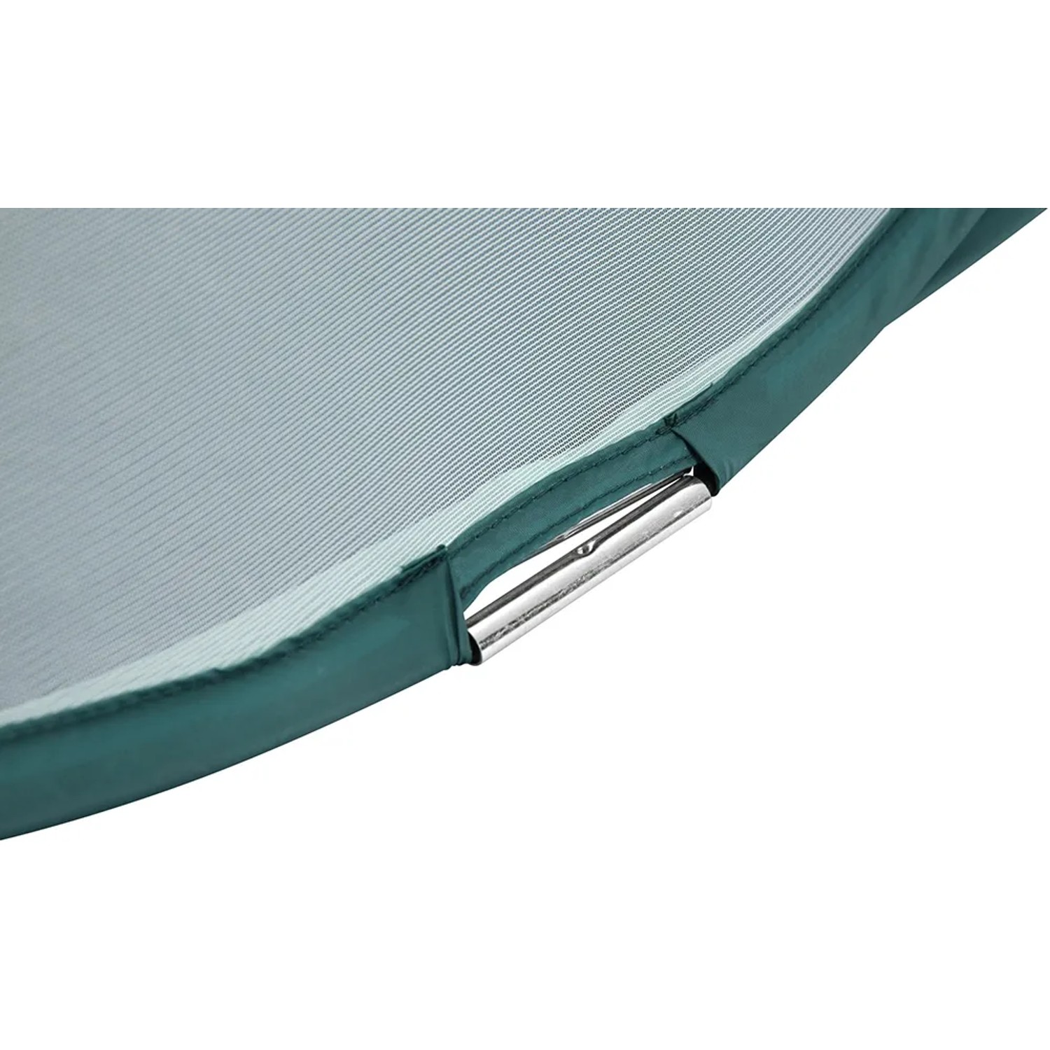 Detailaufnahme der grünen Pavillo Strandmuschel Beach Quick 2 mit Fiberglas-Stange.