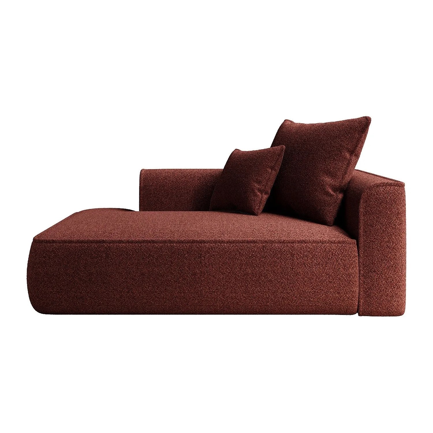Vente-unique Recamiere Ohne Schlaffunktion Pineta Bordeaux 180 cm